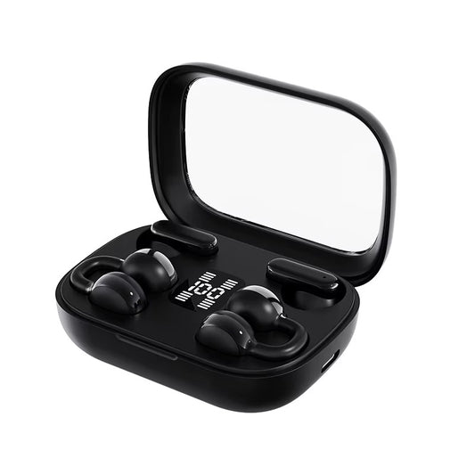 Dual-Pair Wireless Earphones – Open-Ear Clip & Classic Fit with Smart LED Case