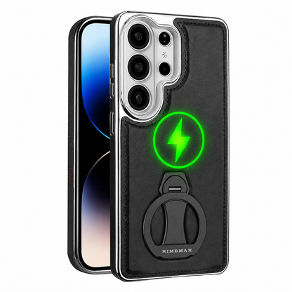 Premium Samsung Luxus-Lederhülle mit MagSafe-Kompatibilität & 360° drehbarem Ständer