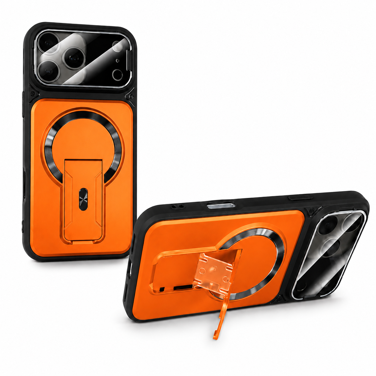 Funda magnética para iPhone con protección para la lente de la cámara