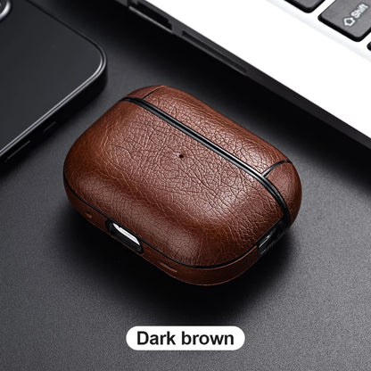 Luxury Leather AirPods Case – Shockproof Cover with Carabiner Clip