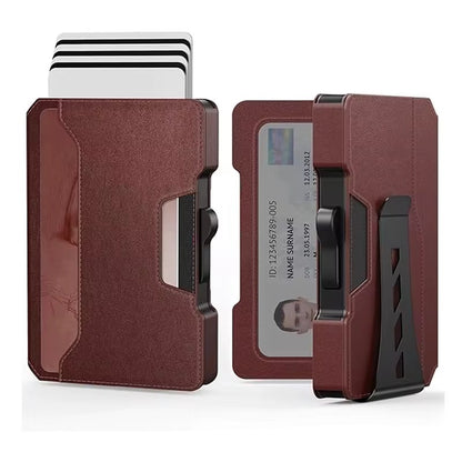 Slim RFID Wallet – Secure, Minimalist Card Holder with Quick Access & Leather Finish