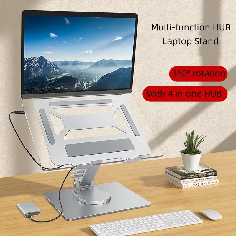 laptop stand with a built-in USB hub