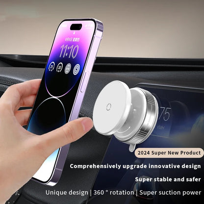 360° Rotating Magnetic Phone Holder – Car Mount for Navigation, Video, and More