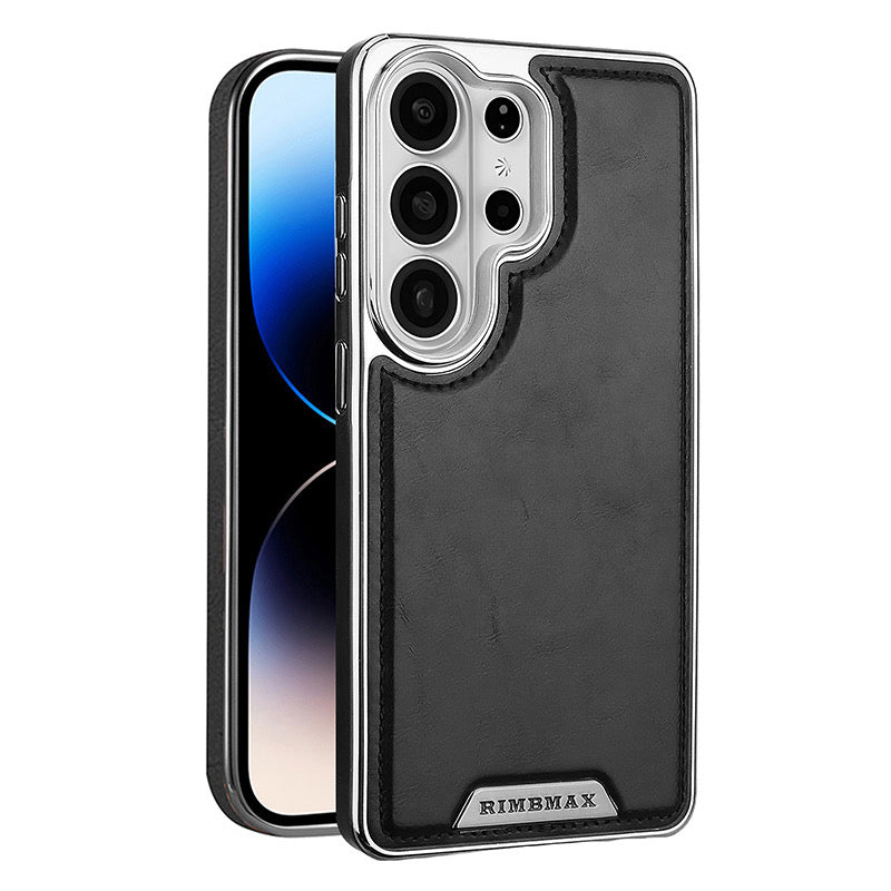 Luxury Leather Case for Samsung Galaxy – Magnetic Wireless Charging Cover