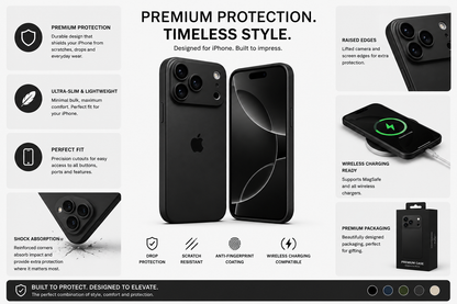 Luxury iPhone Case – Premium Matte Protective Cover