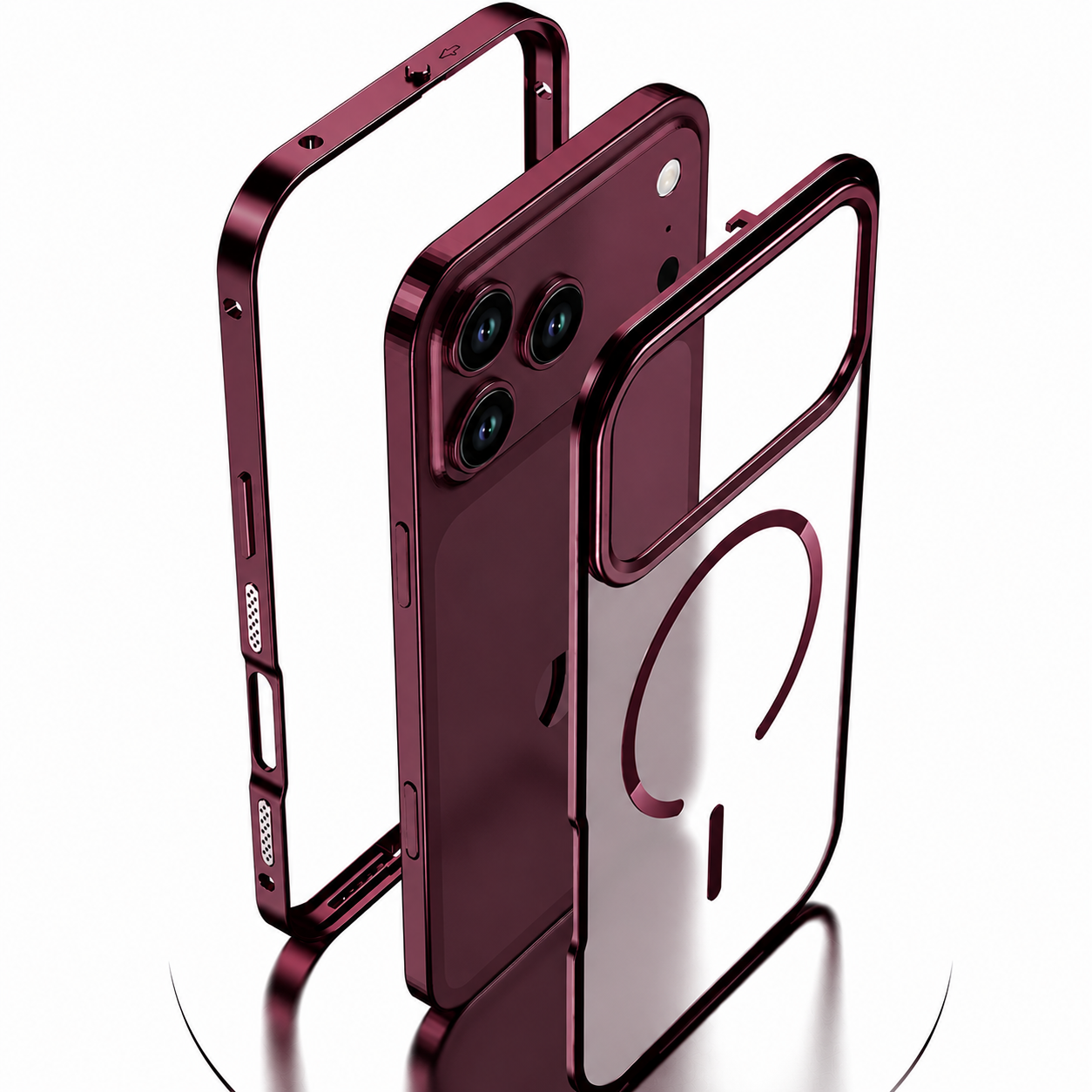 Premium Magnetic Metal Frame Case with MagSafe – Luxury Protective iPhone Case