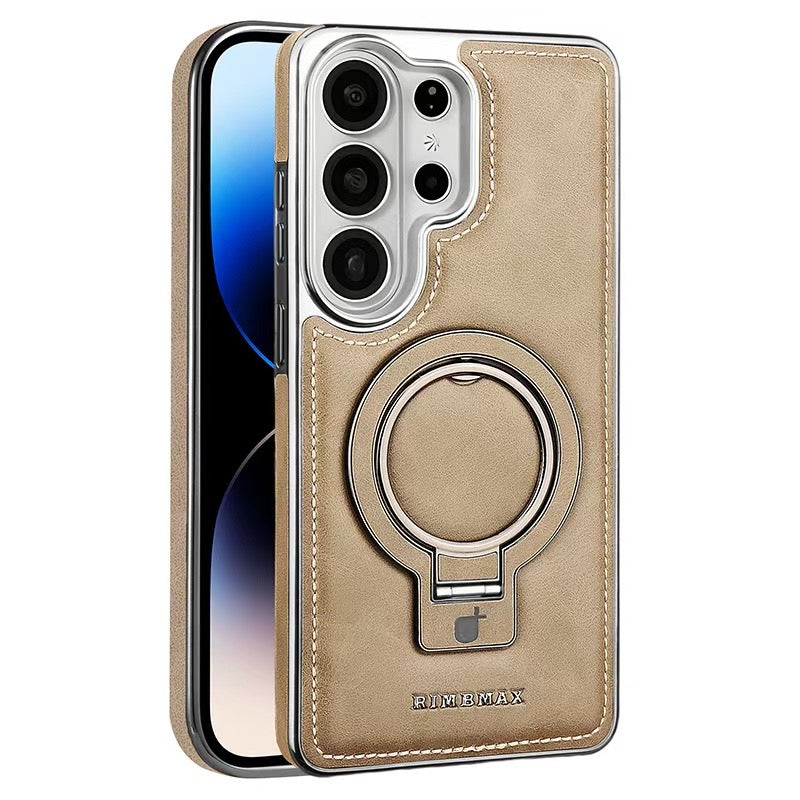 Executive Leather Magnetic Ring Case – For Samsung Galaxy S & Z Fold Series