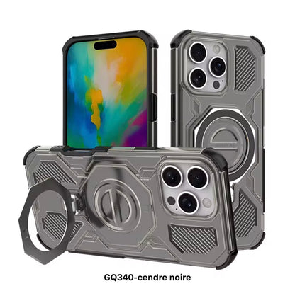 Crystal Clear Shockproof Case with Magnetic & Ring Holder