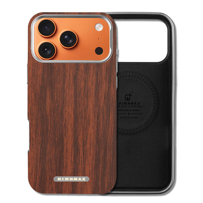 Luxury Wooden iPhone Case – MagSafe Compatible, Microfiber Lining & Shockproof Protection
