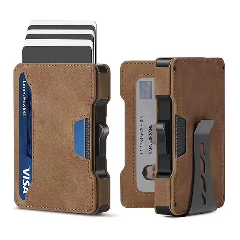 Slim RFID Wallet – Secure, Minimalist Card Holder with Quick Access & Leather Finish