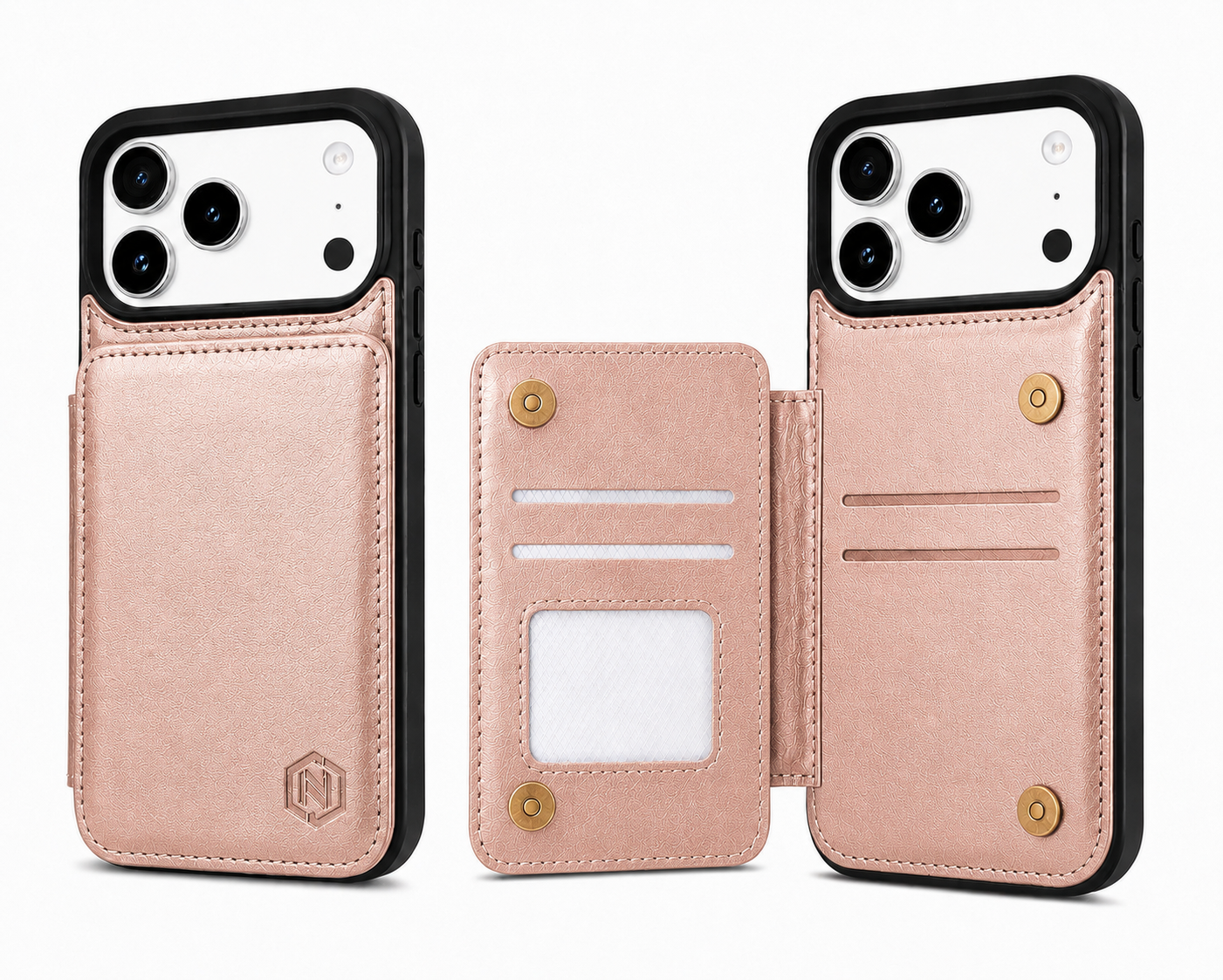 Carry Your Cards & Phone Together, Premium Leather Wallet Case for iPhone