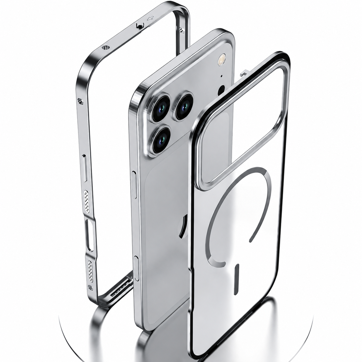 Premium Magnetic Metal Frame Case with MagSafe – Luxury Protective iPhone Case