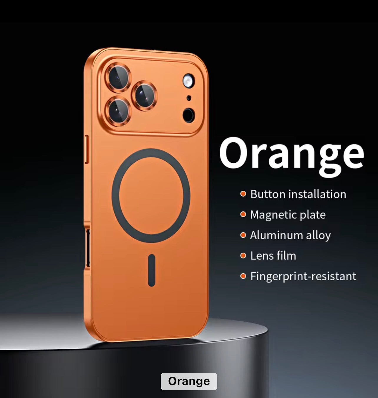 Full Metal iPhone Case with Camera Protection & MagSafe Compatible – Durable 360° Cover for All-Around Protection