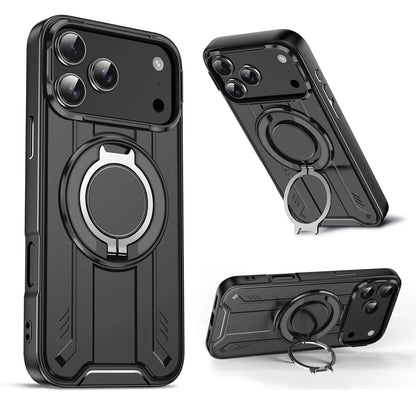 Shockproof Magnetic Case with Ring Stand – 360° Protection & Hands-Free Comfort for iPhone