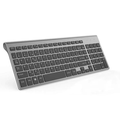 Premium Ultra-Thin Wireless Computer Keyboard – Full-Size Ergonomic Desk Keyboard with Number Pad for Windows & Laptop