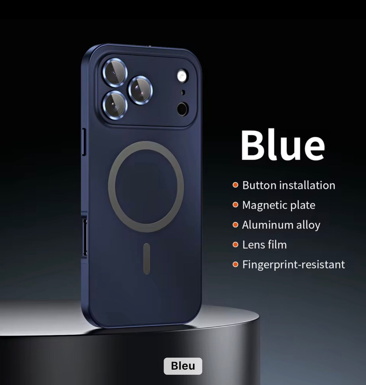 Full Metal iPhone Case with Camera Protection & MagSafe Compatible – Durable 360° Cover for All-Around Protection