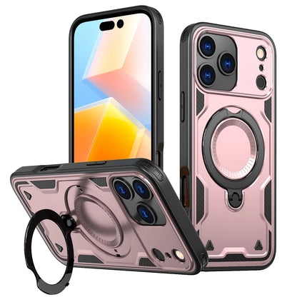 Shockproof iPhone Case with 360° Ring Stand – Full Protection, Anti-Scratch & Magnetic Mount Compatible