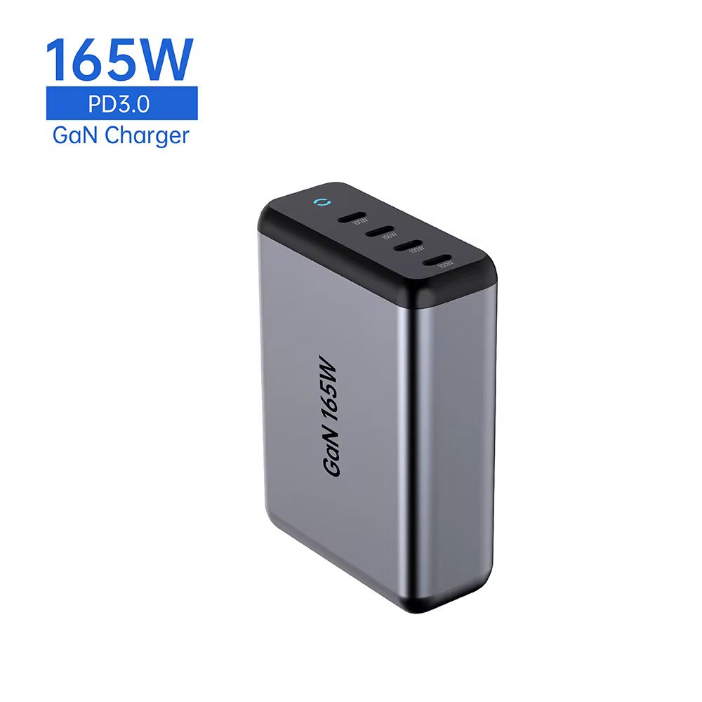 165W GaN Charger PD 3.0 – Ultra-Fast Multi-Device Charging, Compact & Safe Power Hub
