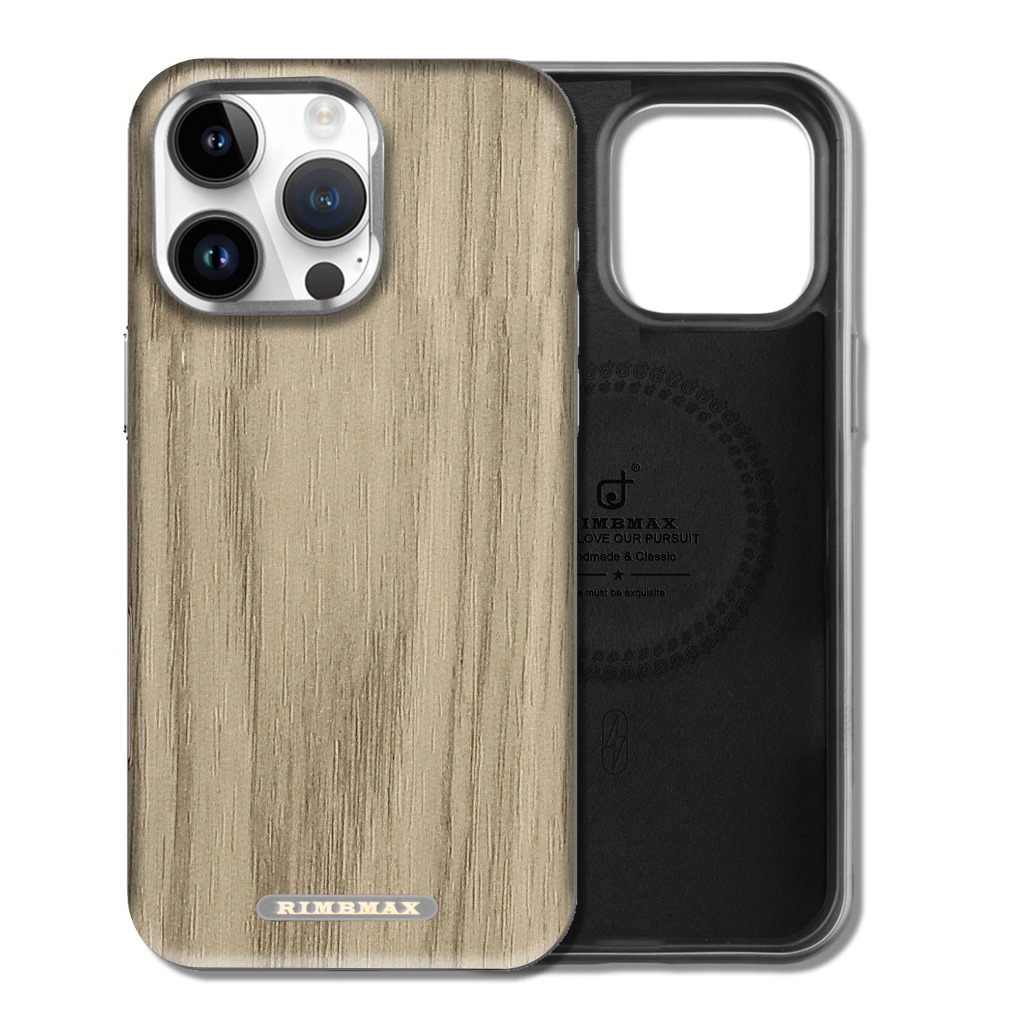 Luxury Wooden iPhone Case – MagSafe Compatible, Microfiber Lining & Shockproof Protection
