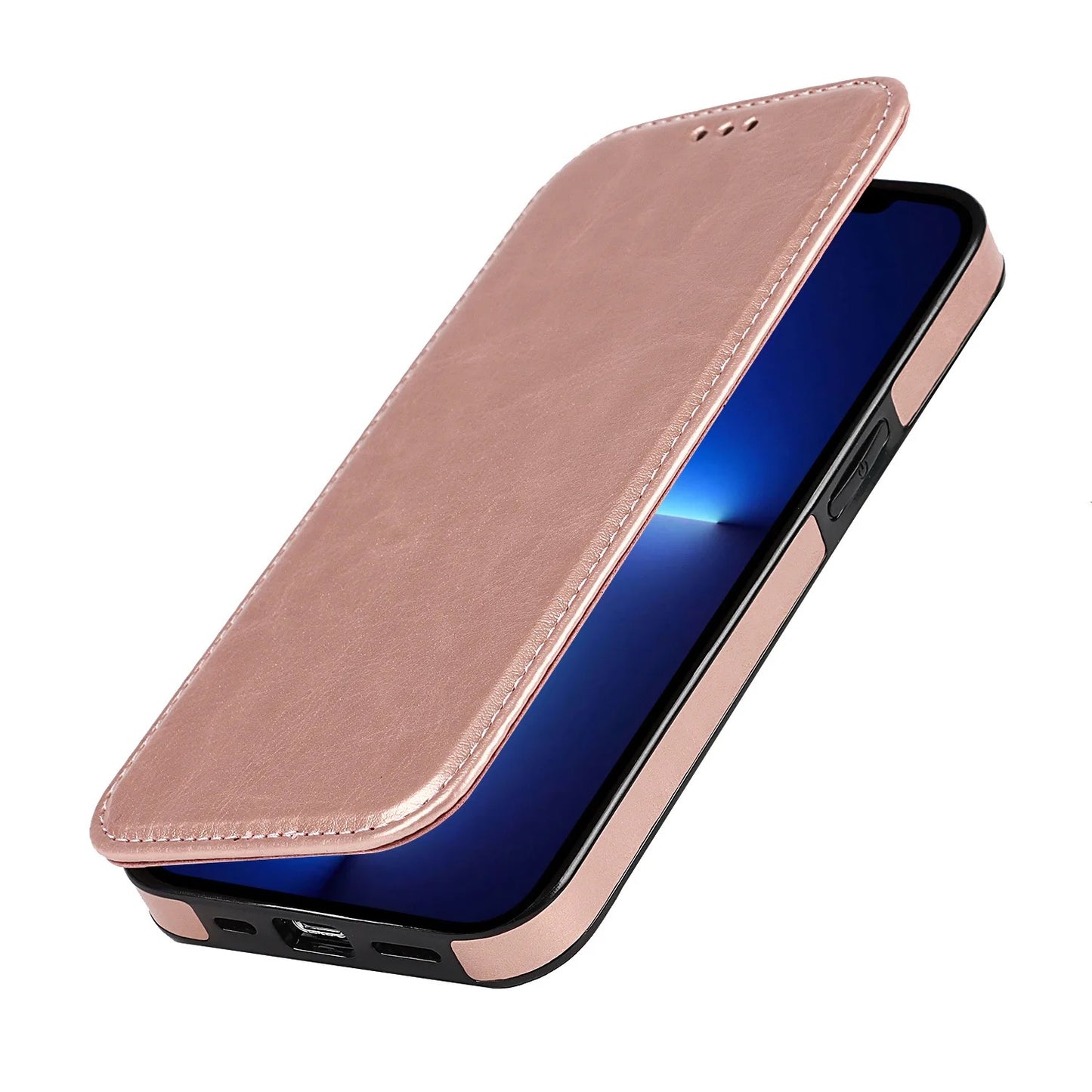 Luxury Leather iPhone Case – Full Front & Back Protection, Timeless Style and Durable Design