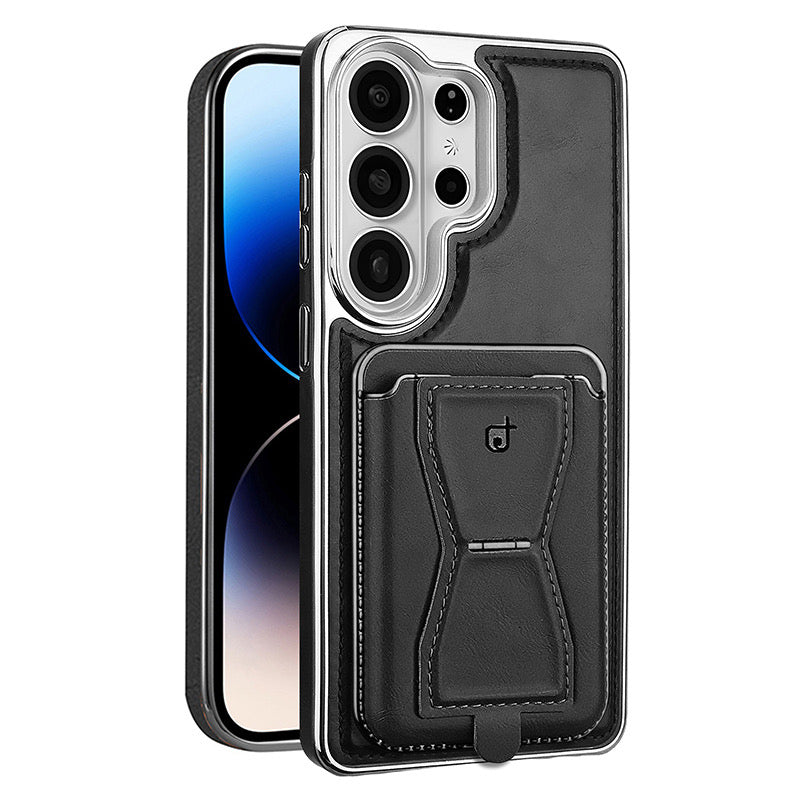Luxury Leather Wallet Case for Samsung Galaxy – Magnetic Card Holder & Foldable Stand