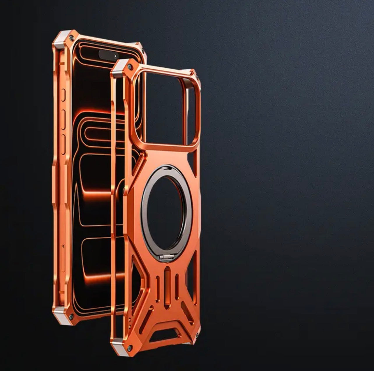 Ultra-Premium Armor iPhone Case –Magnetic Ring Stand & Luxury Aerospace Design