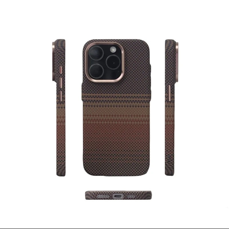 Carbon Fiber Magnetic Case for iPhone – Slim Shockproof MagSafe Cover