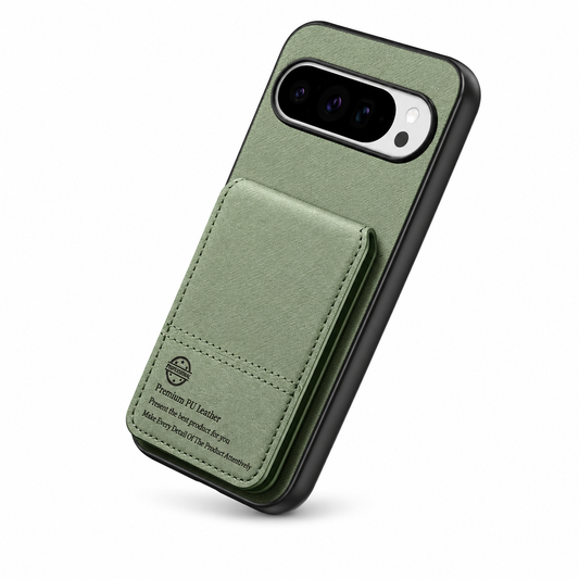 Shockproof Leather Wallet Case with Card Slot for Google Pixel