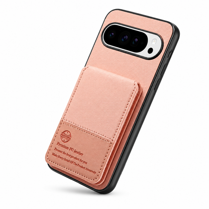 Shockproof Leather Wallet Case with Card Slot for Google Pixel