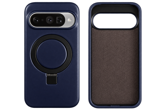 Luxury Genuine Leather Magnetic Phone Case with Bracket Holder