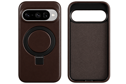 Luxury Genuine Leather Magnetic Phone Case with Bracket Holder