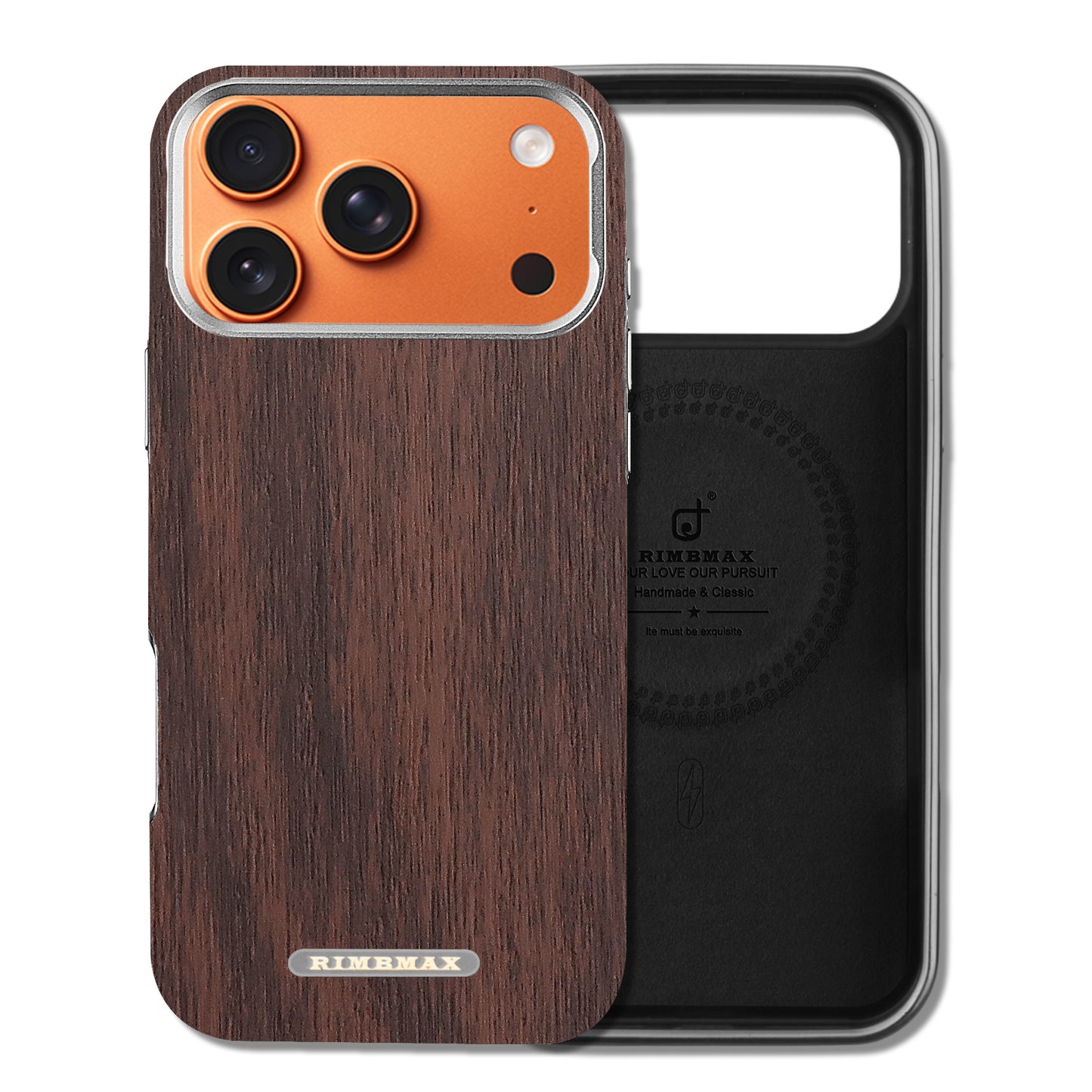 Luxury Wooden iPhone Case – MagSafe Compatible, Microfiber Lining & Shockproof Protection