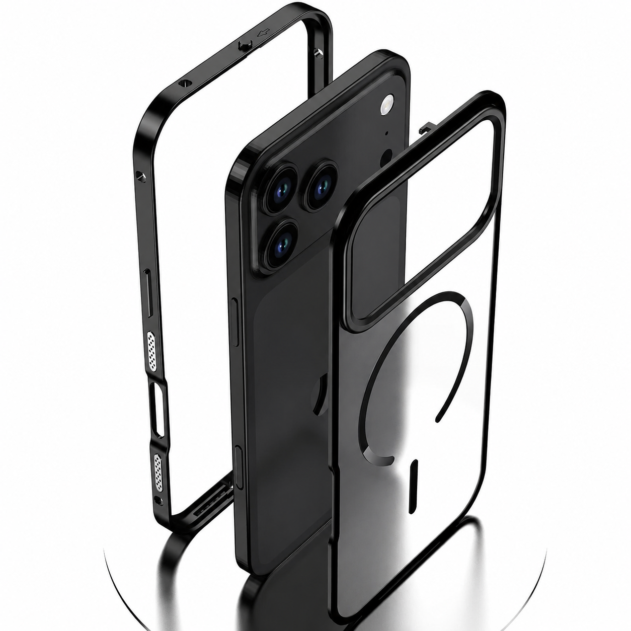 Premium Magnetic Metal Frame Case with MagSafe – Luxury Protective iPhone Case