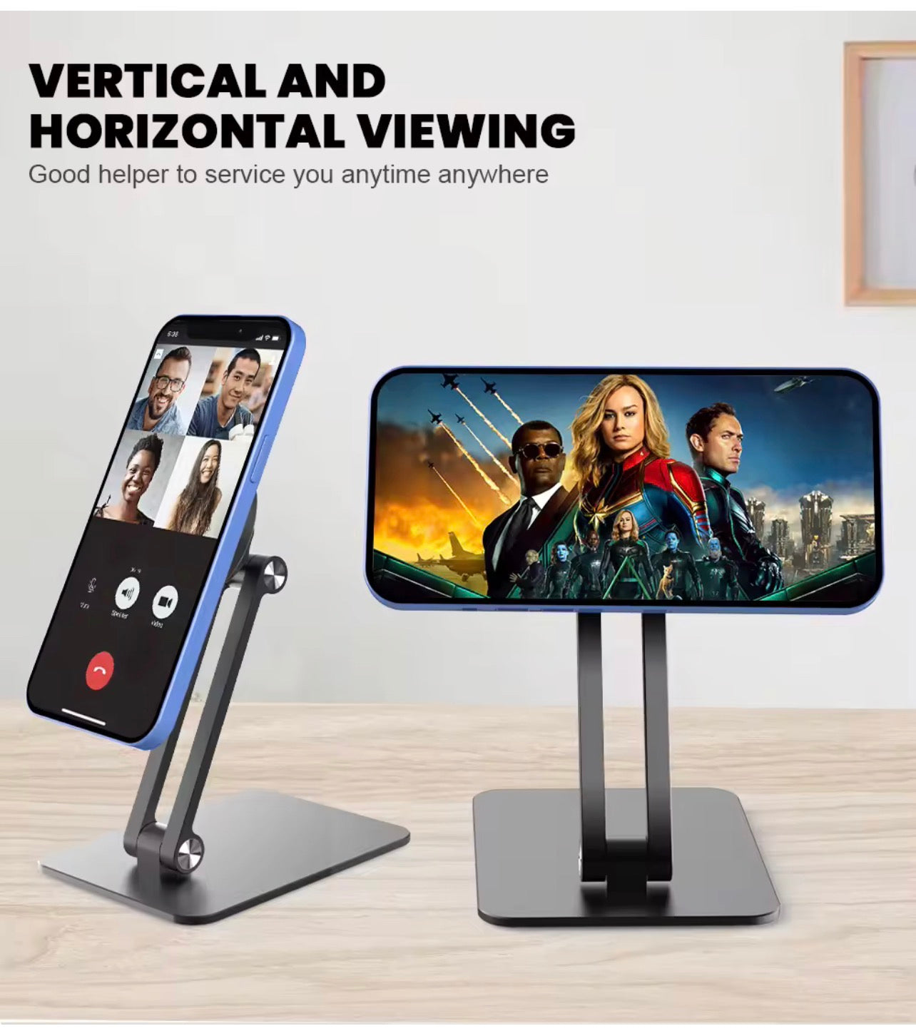 Magnetic Phone Stand for Desk – Adjustable, Stable & Hands-Free Viewing
