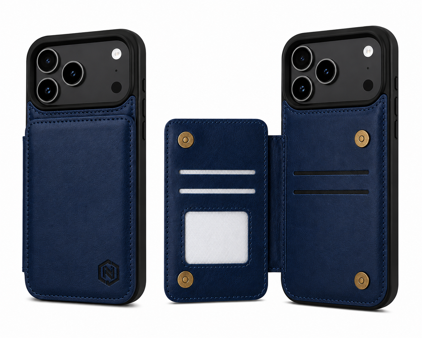 Carry Your Cards & Phone Together, Premium Leather Wallet Case for iPhone