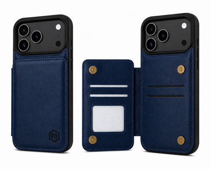 Carry Your Cards & Phone Together, Premium Leather Wallet Case for iPhone