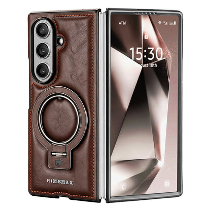 Executive Leather Magnetic Ring Case – For Samsung Galaxy S & Z Fold Series
