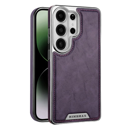 Luxury Leather Case for Samsung Galaxy – Magnetic Wireless Charging Cover