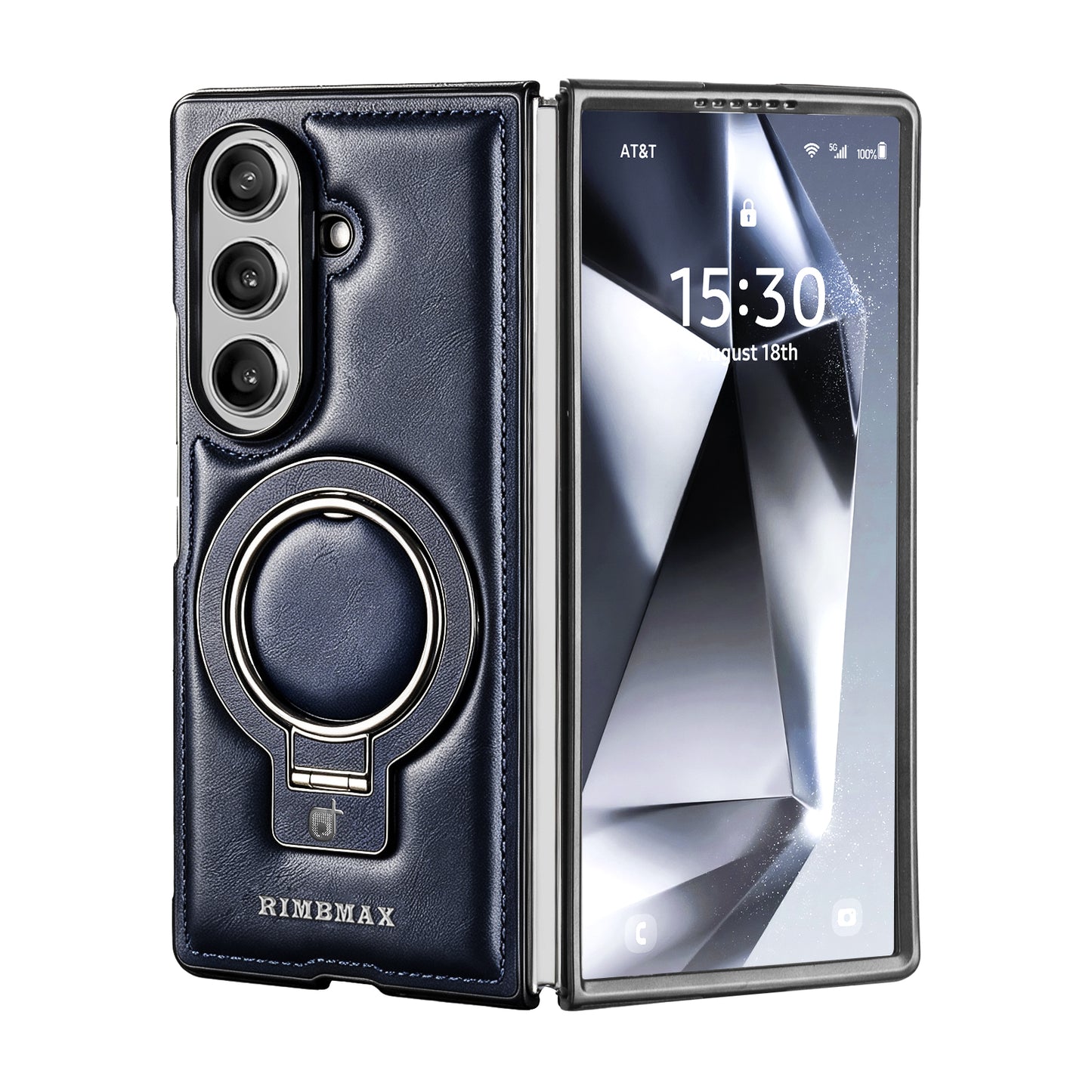 Executive Leather Magnetic Ring Case – For Samsung Galaxy S & Z Fold Series