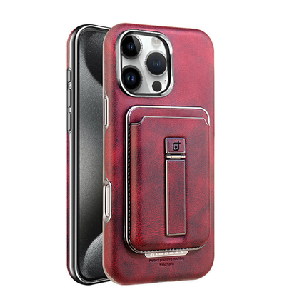 iPhone magnetic leather Case with Kickstand & Card Holder - Protective & Stylish