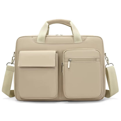 Premium Water-Resistant Laptop Briefcase – Executive Carrying Bag with Front Storage Pockets & Adjustable Strap