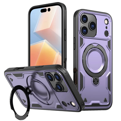 Shockproof iPhone Case with 360° Ring Stand – Full Protection, Anti-Scratch & Magnetic Mount Compatible