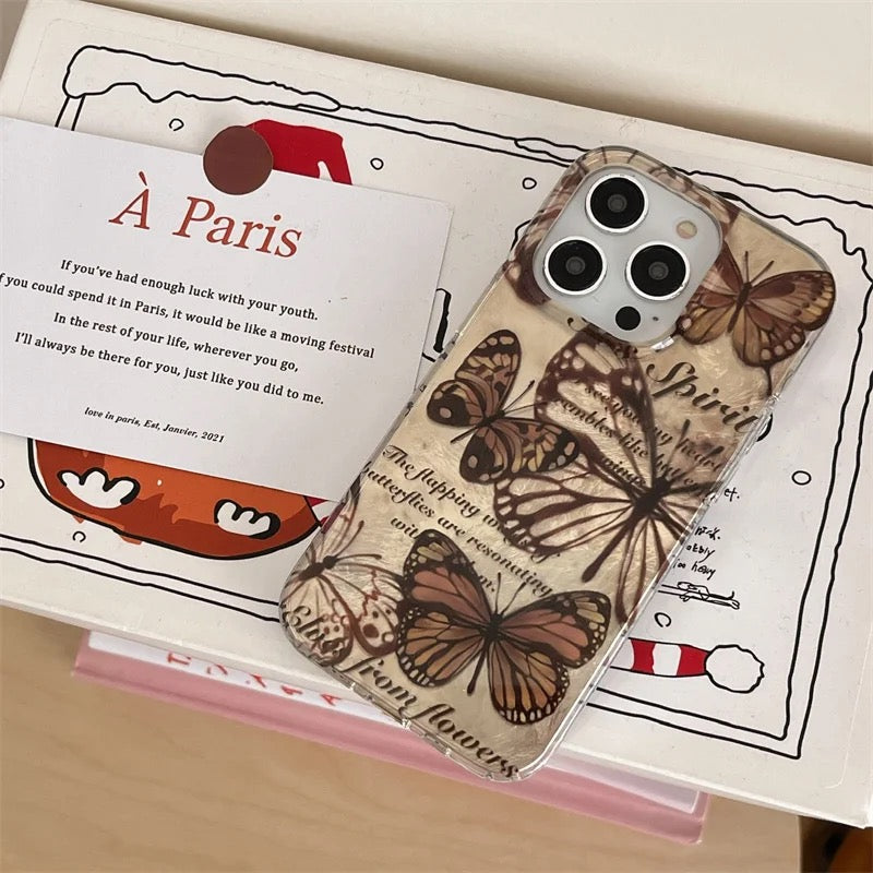 Cute Butterfly Phone Case for iPhone 13 14 15 16 Pro Max – Stylish Protective Cover for Apple