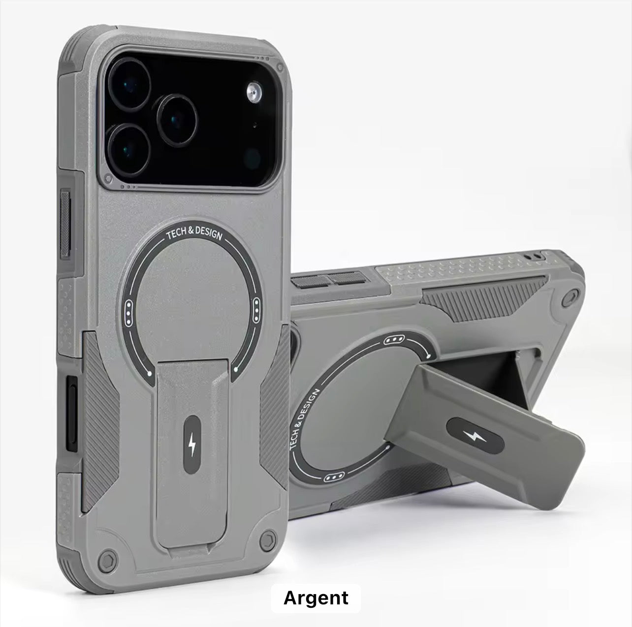 MagSafe Shockproof Case for iPhone 12–17 Pro Max – Rugged Protection, Kickstand & Multiple Colors