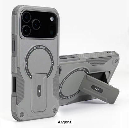 MagSafe Shockproof Case for iPhone 12–17 Pro Max – Rugged Protection, Kickstand & Multiple Colors