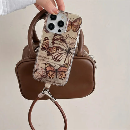 Cute Butterfly Phone Case for iPhone 13 14 15 16 Pro Max – Stylish Protective Cover for Apple