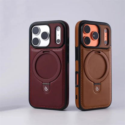 Genuine Leather iPhone Case with MagSafe – Premium Protection & Comfortable Grip