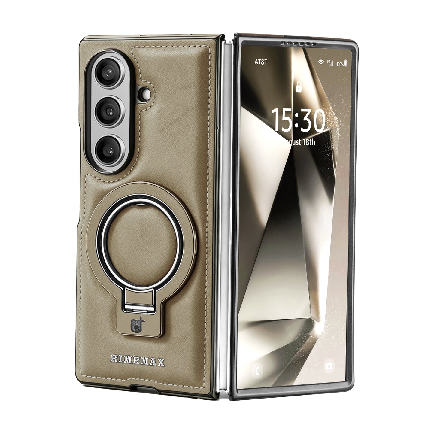 Executive Leather Magnetic Ring Case – For Samsung Galaxy S & Z Fold Series