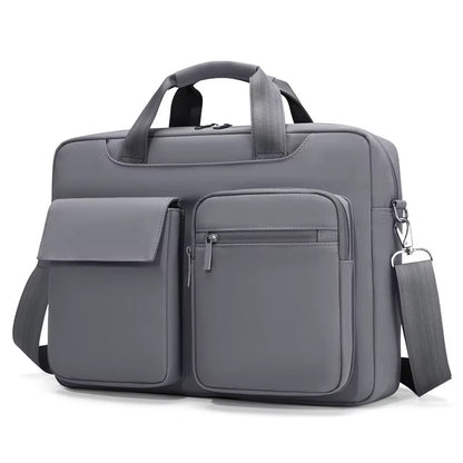 Premium Water-Resistant Laptop Briefcase – Executive Carrying Bag with Front Storage Pockets & Adjustable Strap