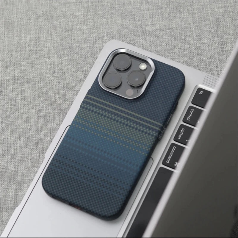 Carbon Fiber Magnetic Case for iPhone – Slim Shockproof MagSafe Cover